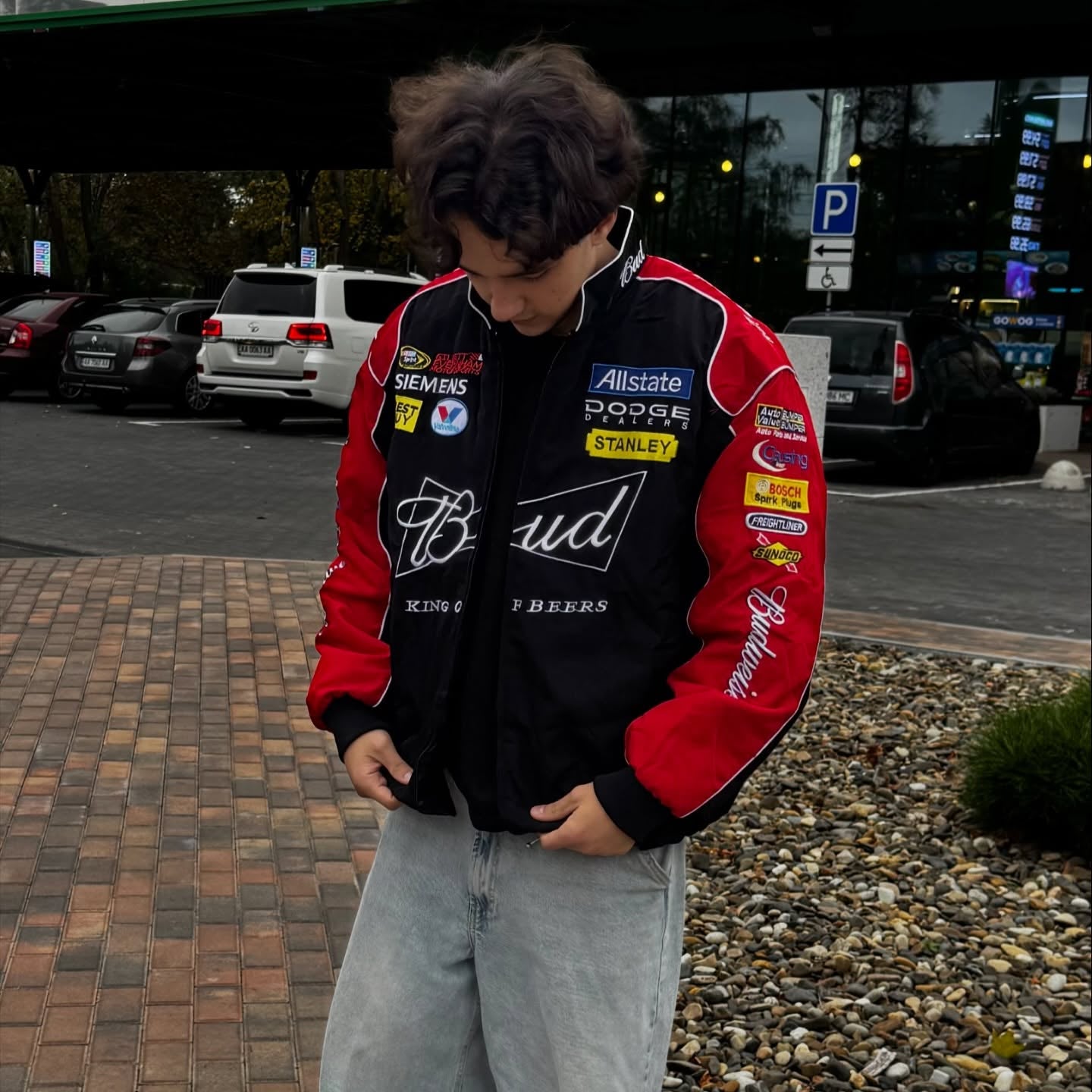 Бомбер "Bud racing" black