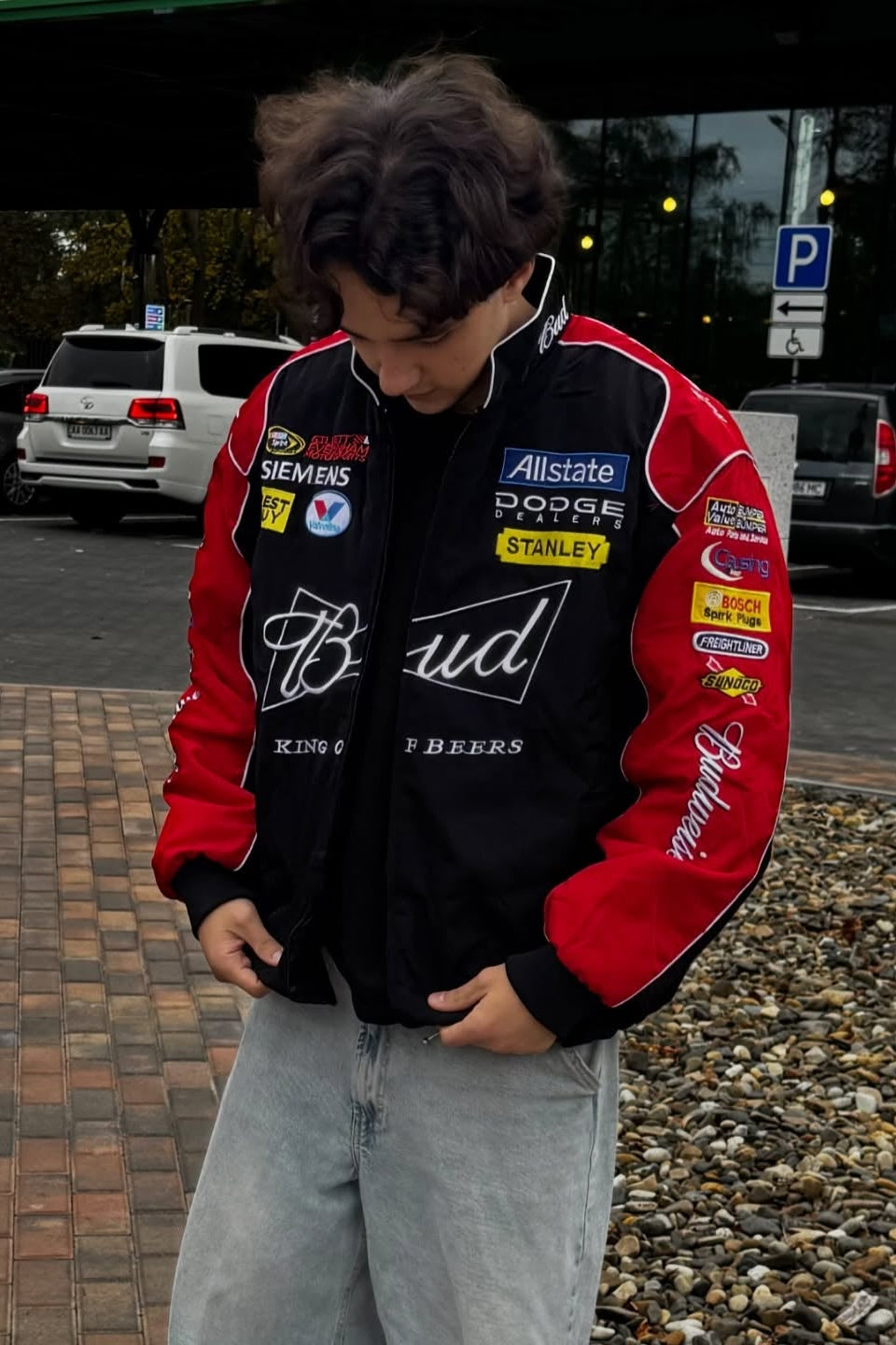 Бомбер "Bud racing" black
