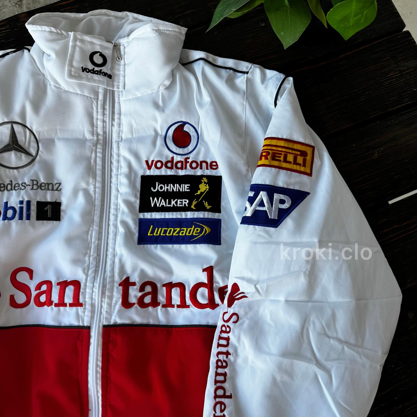 Бомбер "Mercedes&McLaren" white vintage