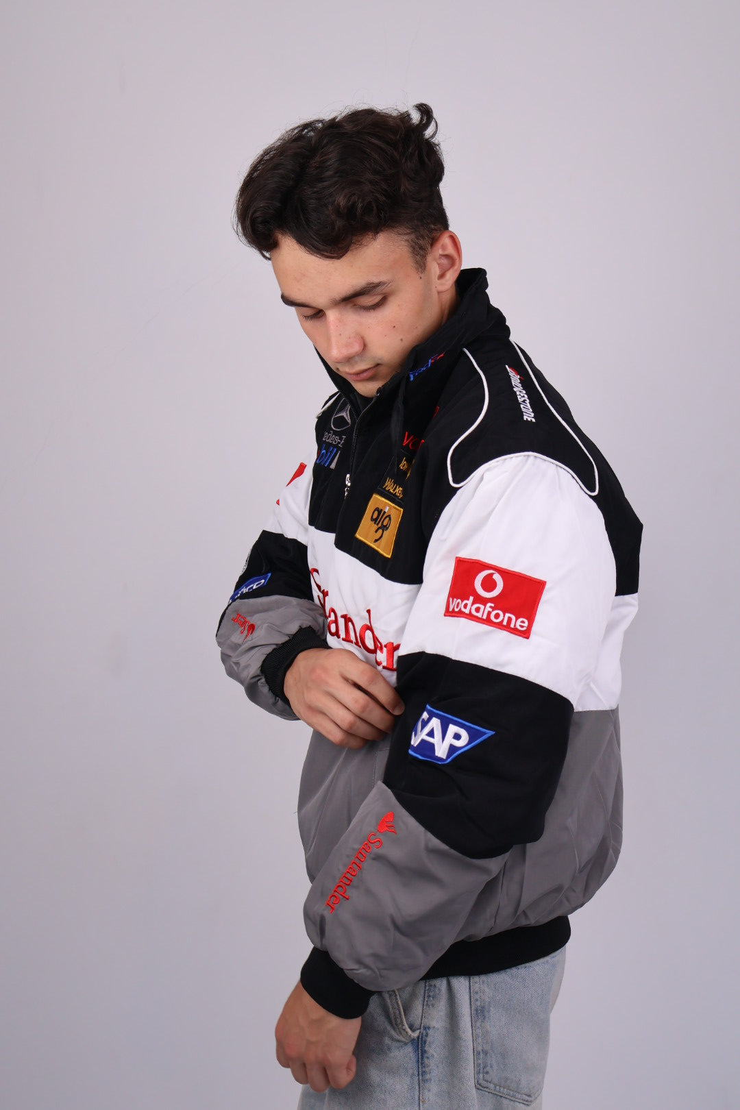 Бомбер "Mercedes&McLaren" gray vintage