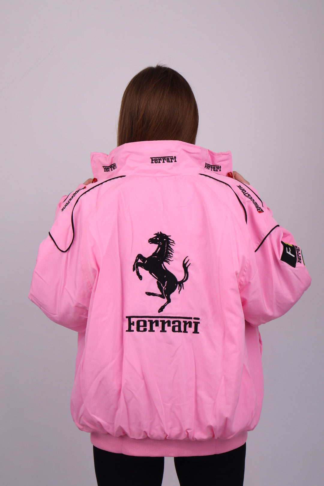 Бомбер "Ferrari" pink F1 vintage