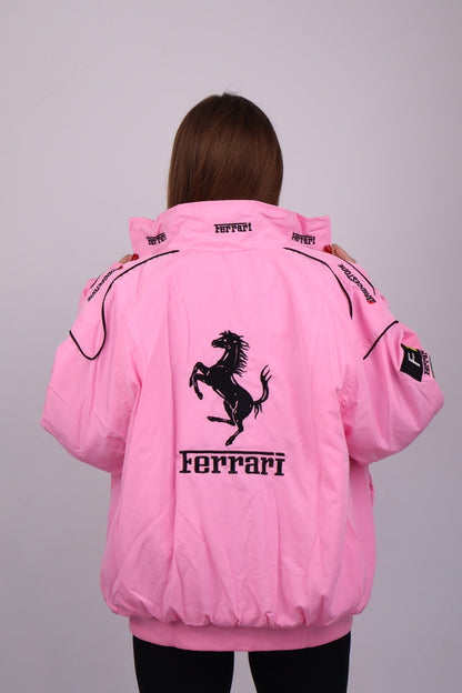 Бомбер "Ferrari" pink F1 vintage