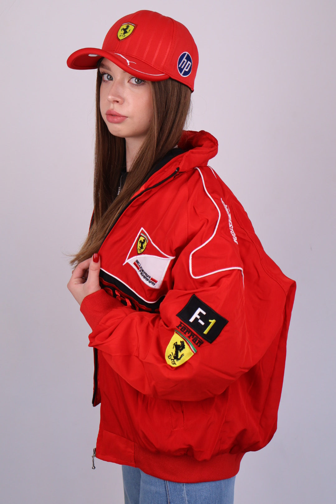 Бомбер "Ferrari" red F1 vintage
