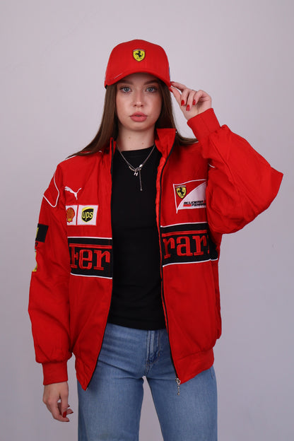 Бомбер "Ferrari" red F1 vintage