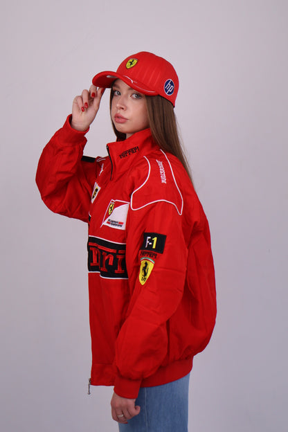 Бомбер "Ferrari" red F1 vintage