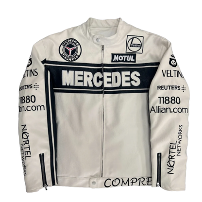 Шкіряна "Mercedes-Benz" white LUX