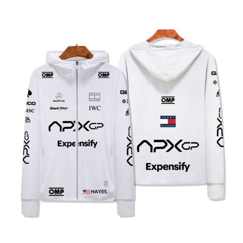 Облягаюче зіп-худі "ApexGP white"