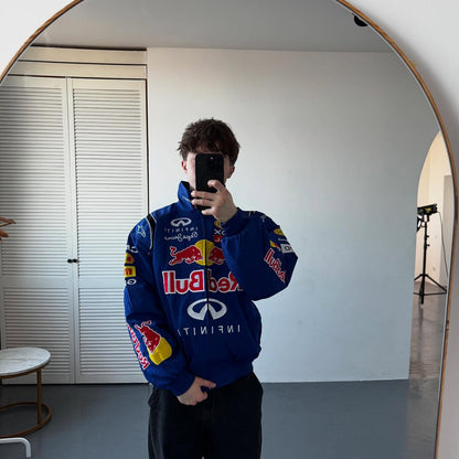 Бомбер "Red Bull blue" F1 vintage