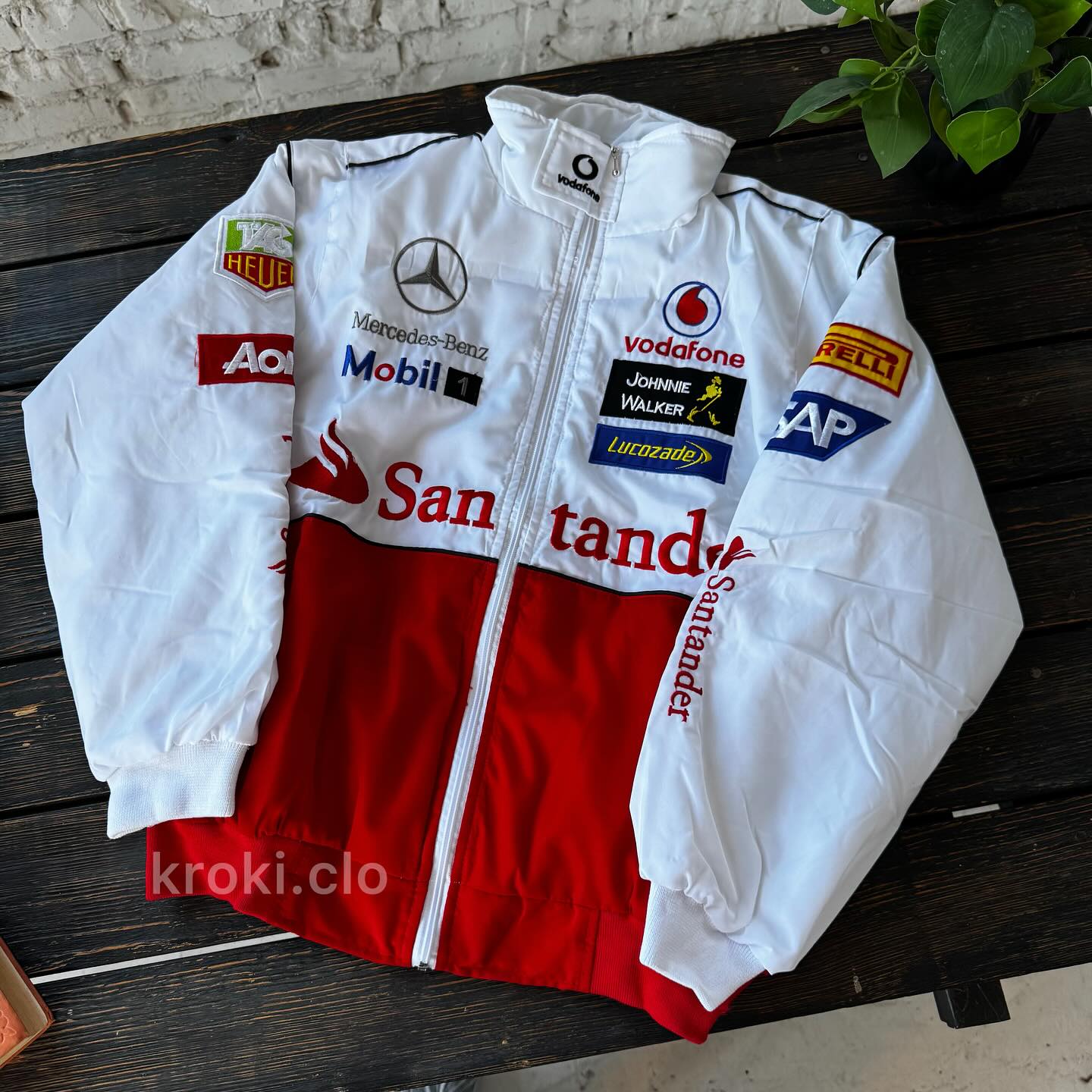Бомбер "Mercedes&McLaren" white vintage