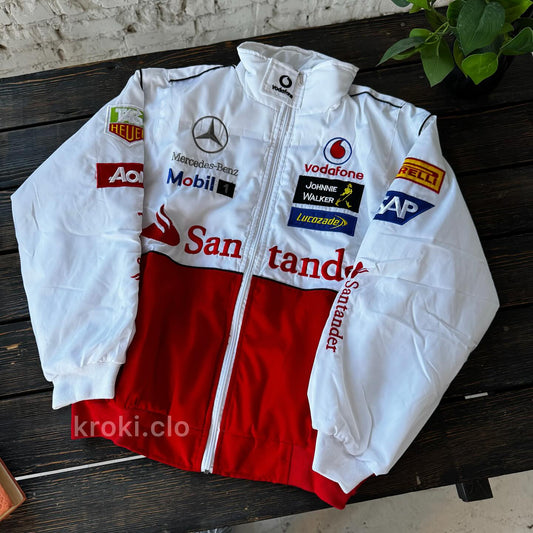 Бомбер "Mercedes&McLaren" white vintage
