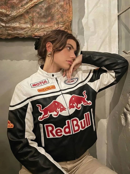 Шкіряна "Red Bull" white