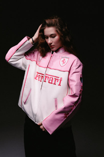 Шкіряна "Ferrari" pink LUX