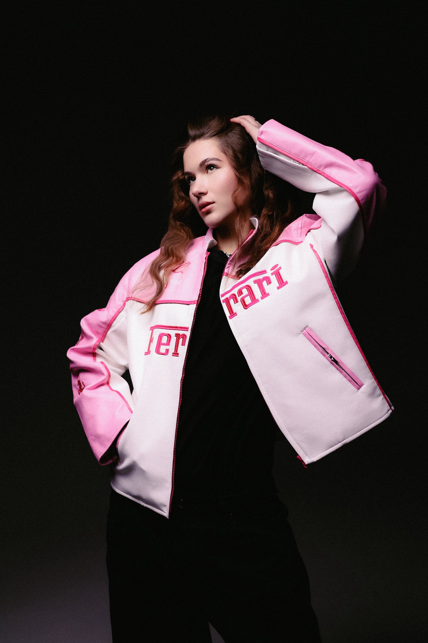 Шкіряна "Ferrari" pink LUX