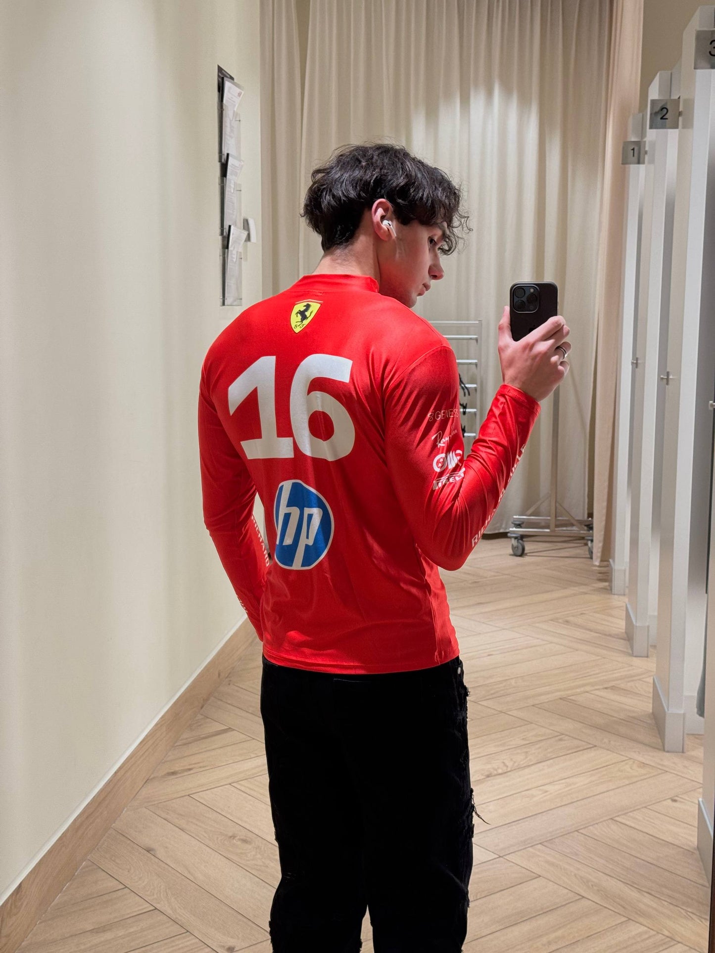 Лонгслів Ferrari red F1