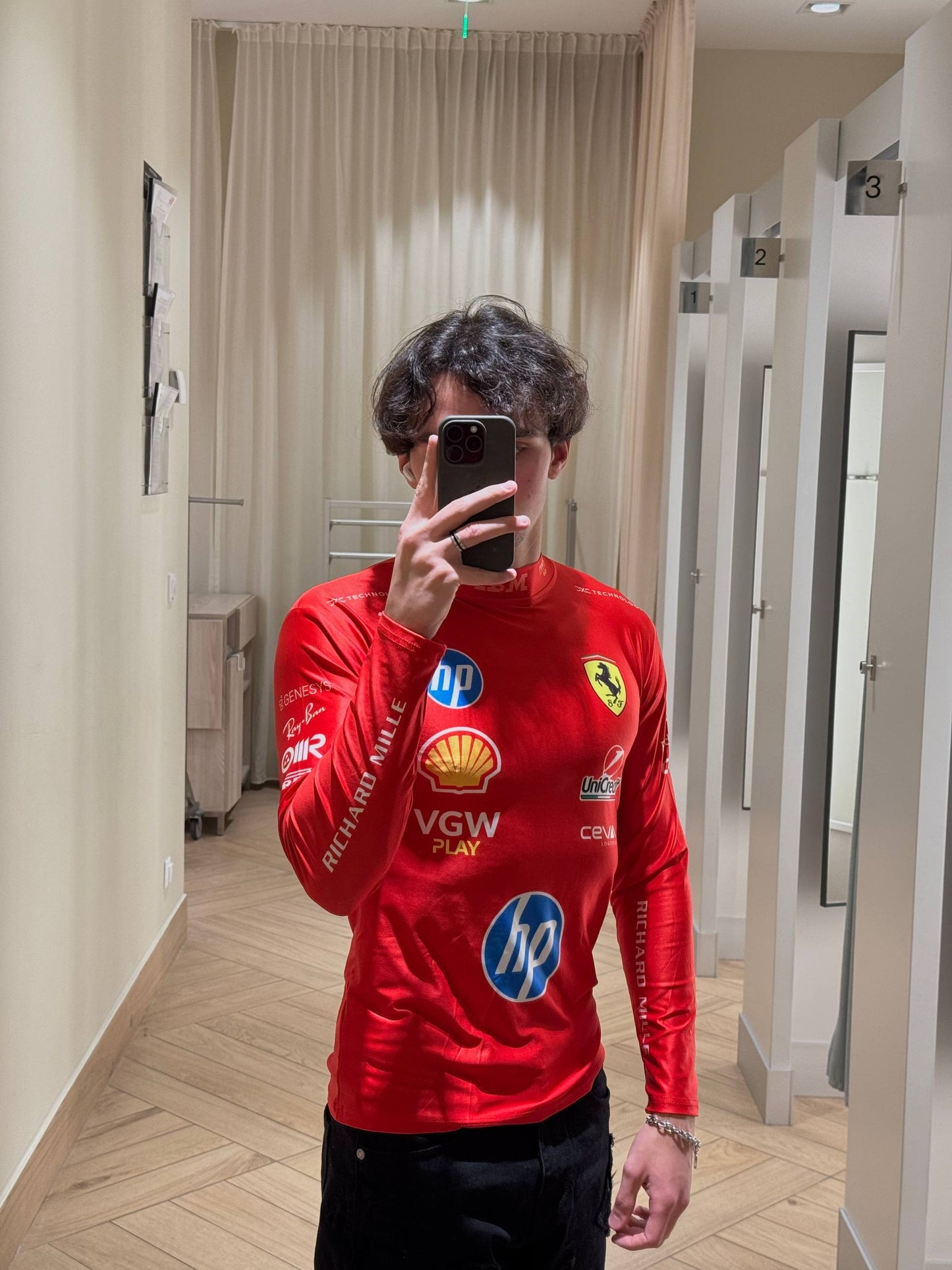 Лонгслів Ferrari red F1