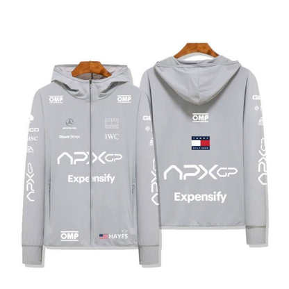 Облягаюче зіп-худі "ApexGP white"