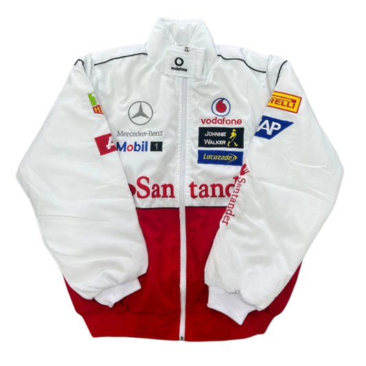 Бомбер "Mercedes&McLaren" white vintage