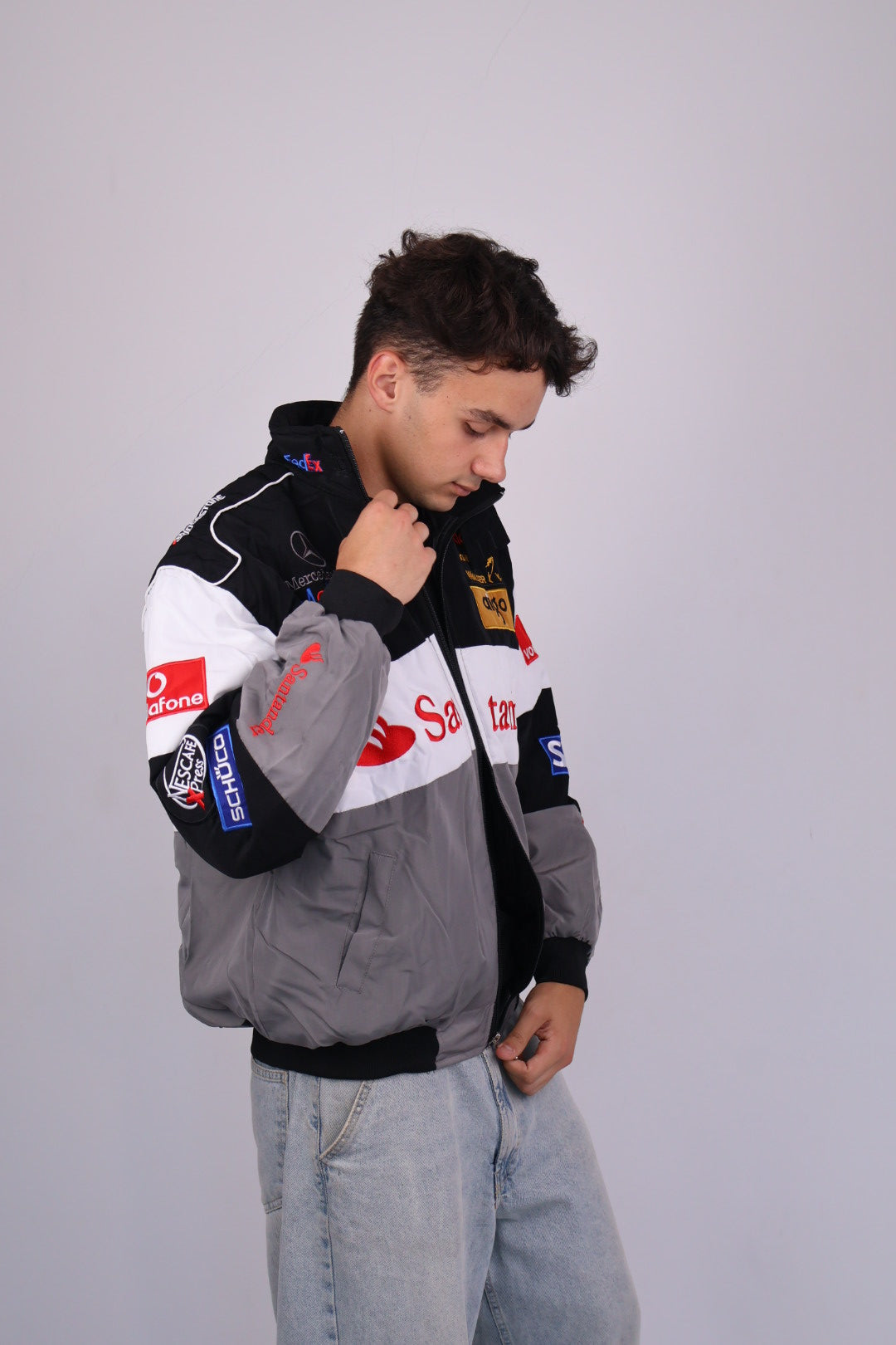 Бомбер "Mercedes&McLaren" gray vintage