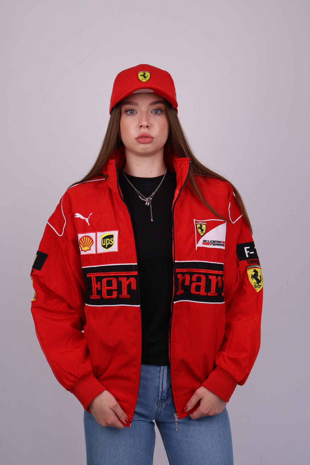Бомбер "Ferrari" red F1 vintage