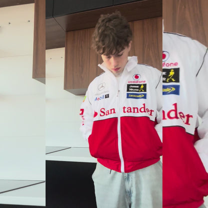 Бомбер "Mercedes&McLaren" white vintage