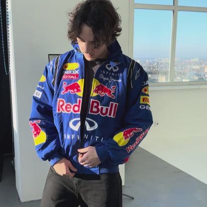 Бомбер "Red Bull blue" F1 vintage